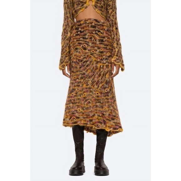 NWT SEA New York Midi Crochet Asymmetrical Skye Skirt - Picture 1 of 7